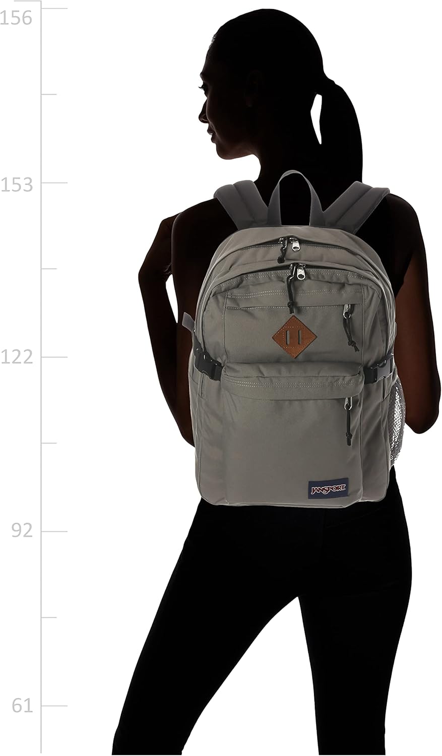 JanSport Main Campus Backpack - Travel or Work backpack w 15-Inch Laptop Sleeve and Dual Water Bottle Pockets, Graphite Grey - Image 6
